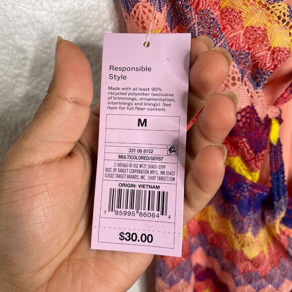 Wild Fable Target Womens Dress Size M Multicolored Long Summer Pull On Maxi - Picture 4 of 14